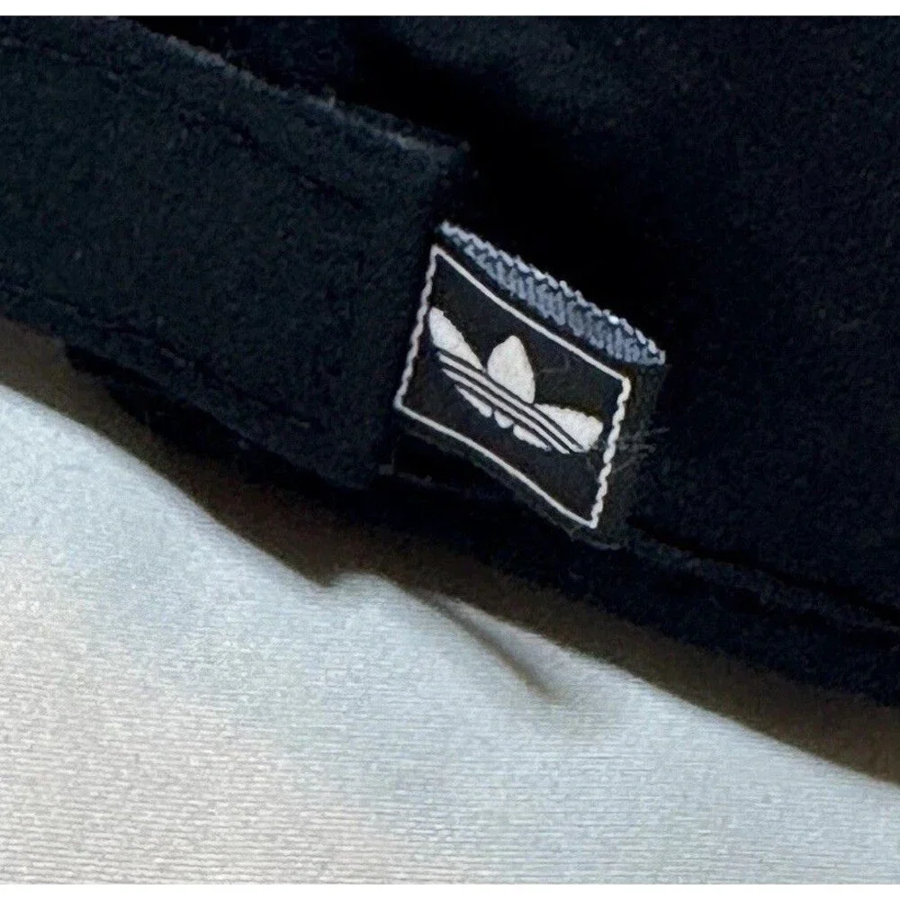 Adidas Originals Trefoil Black Reflective Running Hat Cap Adjustable 3 Stripes